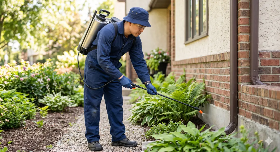 The Bug Guy treating the exterior perimeter of a Sydney home